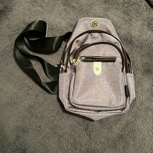 Gray shoulder bag